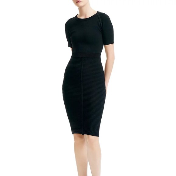 NWT Maje Black Sheath Relationa Dress 1/S - Picture 1 of 9